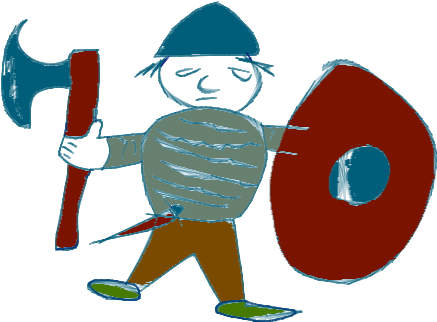 Sad Viking Bodyguard For Humon By Captain-sweden - Cartoon (450x340)