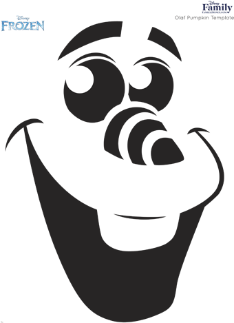 30 - Olaf Pumpkin Carving Stencils (350x477)