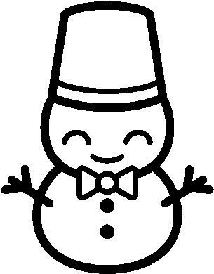 Snowman 5 Coloring Page - Muñeco De Nieve Kawaii Para Colorear (600x470)