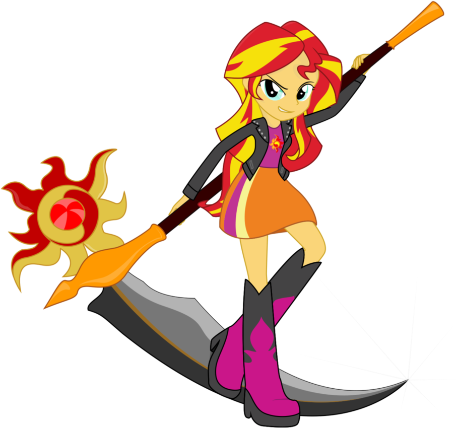Sunset Shimmer Scythe Vector By Algoorthviking - Swords Sunset Shimmer (1133x1024)