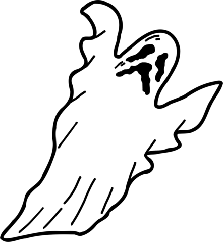 Halloween Clip Art Scary Ghost - Scary Ghost Outline (442x479)