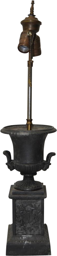 Victorian Era Cast Iron Urn On Plinth Table Lamp - Victorian Era Street Lamp (987x987)