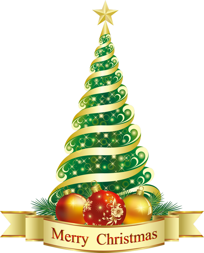 Free Christmas Tree Clip Art For All Your Projects - Christmas Tree Merry Christmas (670x830)