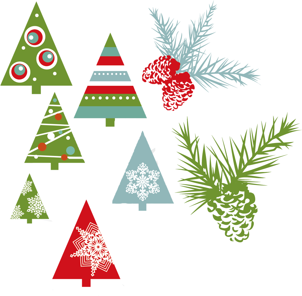 New Year Christmas Drawing Clip Art - Vector Graphics Free Download (1000x1000)