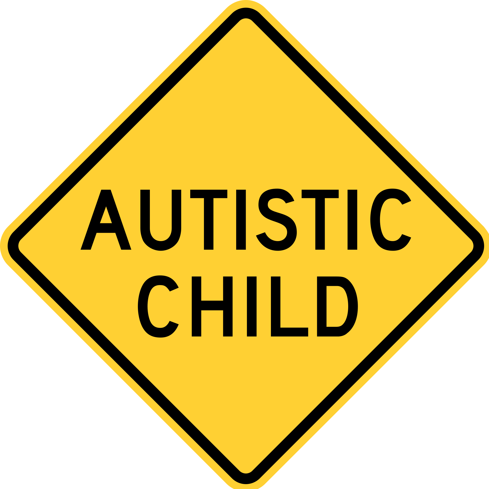 Open - Narrow Bridge Traffic Sign (2000x2000)