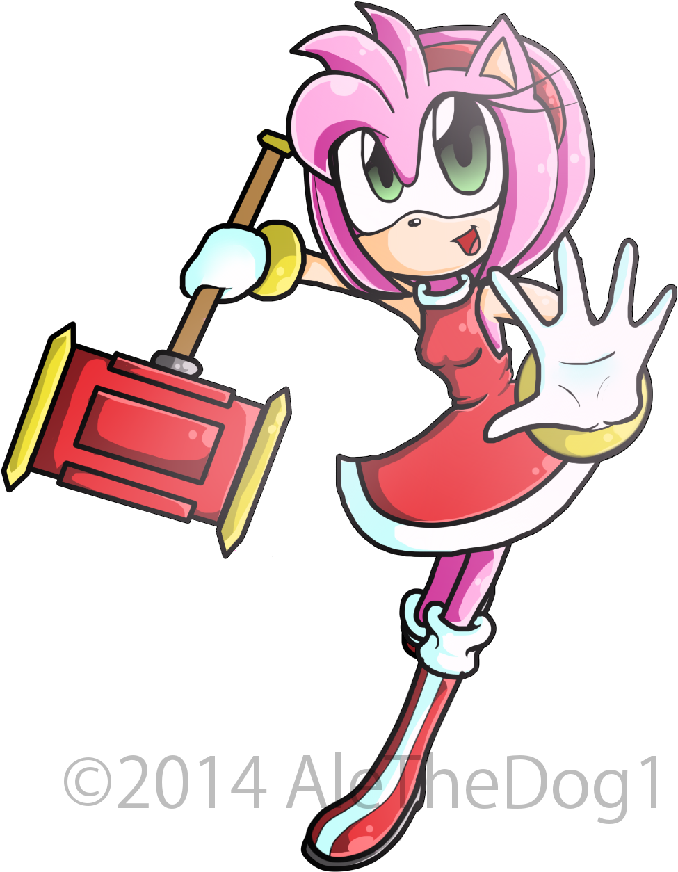 Amy Rose [ Speedpaint] By Alethedog1 - Cartoon (1210x1400)