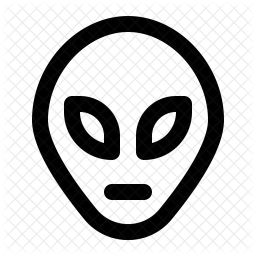 Alien Icon - Ufo Head Svg (512x512)