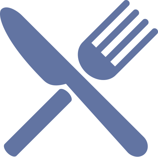 Monthly Senior Center Menus - Knife And Fork Png (533x530)