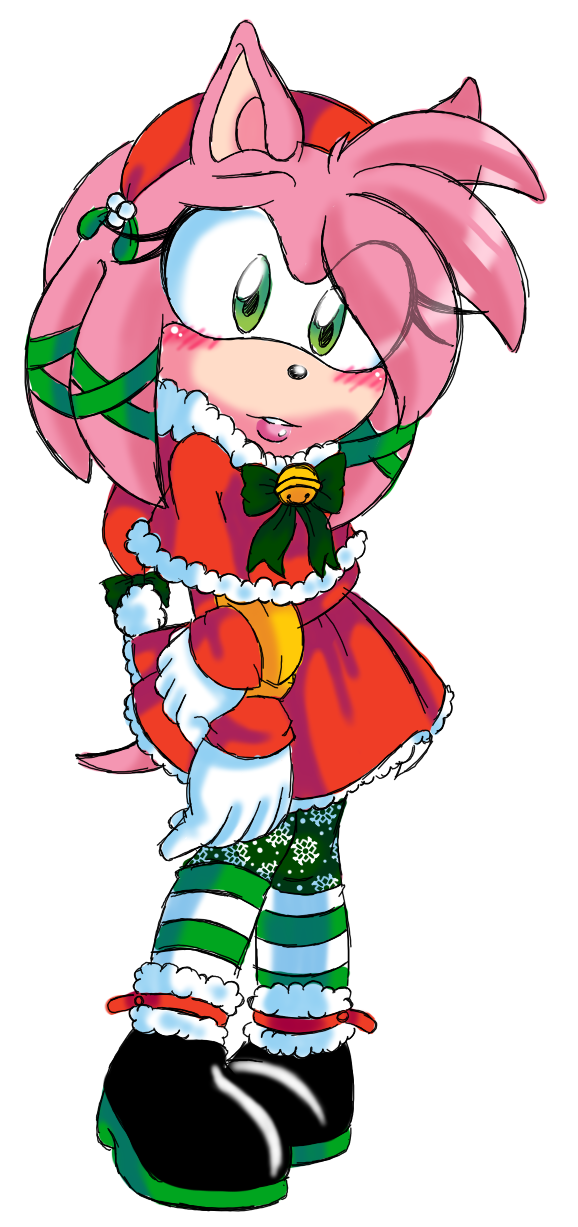 Ask Sonic Boom Amy - Amy Rose Christmas (650x1226)