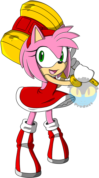 Amy Rose Hammer Times - Fan Art (500x850)