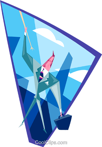 Reaching New Heights Royalty Free Vector Clip Art Illustration - Graphic Design (332x480)