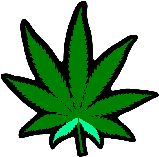 Weed Clipart Real - Animated Marijuana Leaf (548x542)