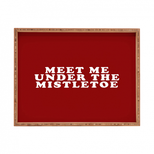 Leah Flores Mistletoe Kiss Rectangular Tray - Deny Designs Leah Flores Mistletoe Kiss Rectangular (540x540)