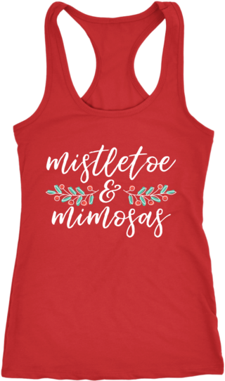 Mistletoe & Mimosas Holiday Tank - T-shirt (600x600)