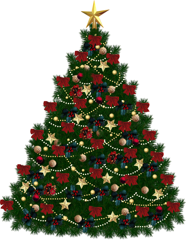 Christmas Tree Clipart Clear Background - Merry Christmas Tree Gif (640x827)