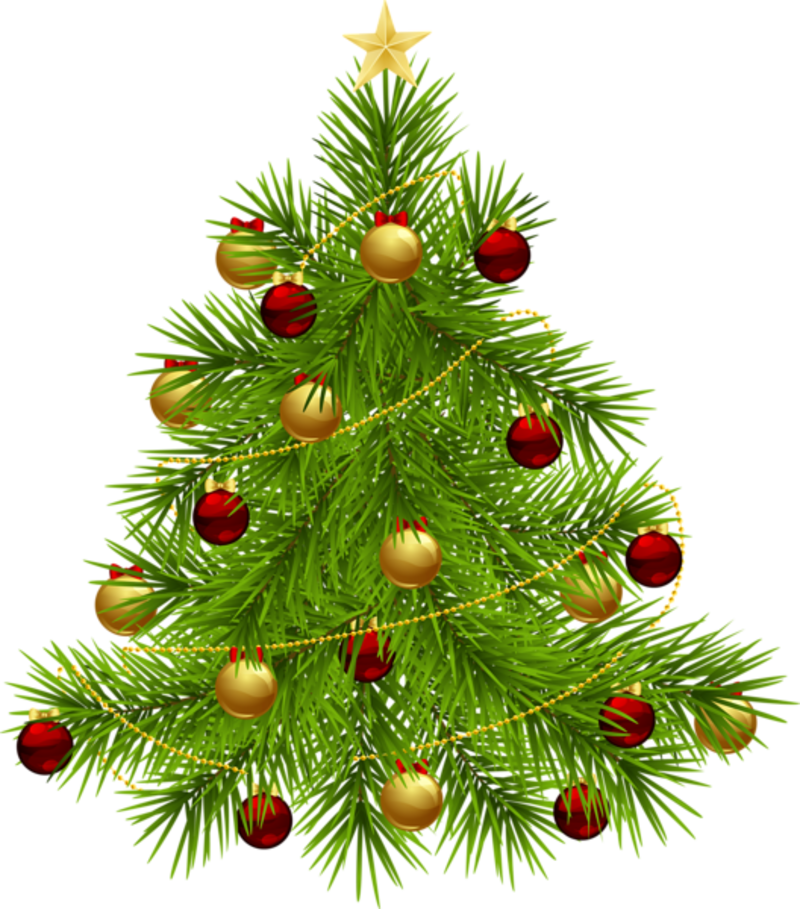 Christmas Tree Clipart Transparent - Ornaments Christmas Png (800x909)
