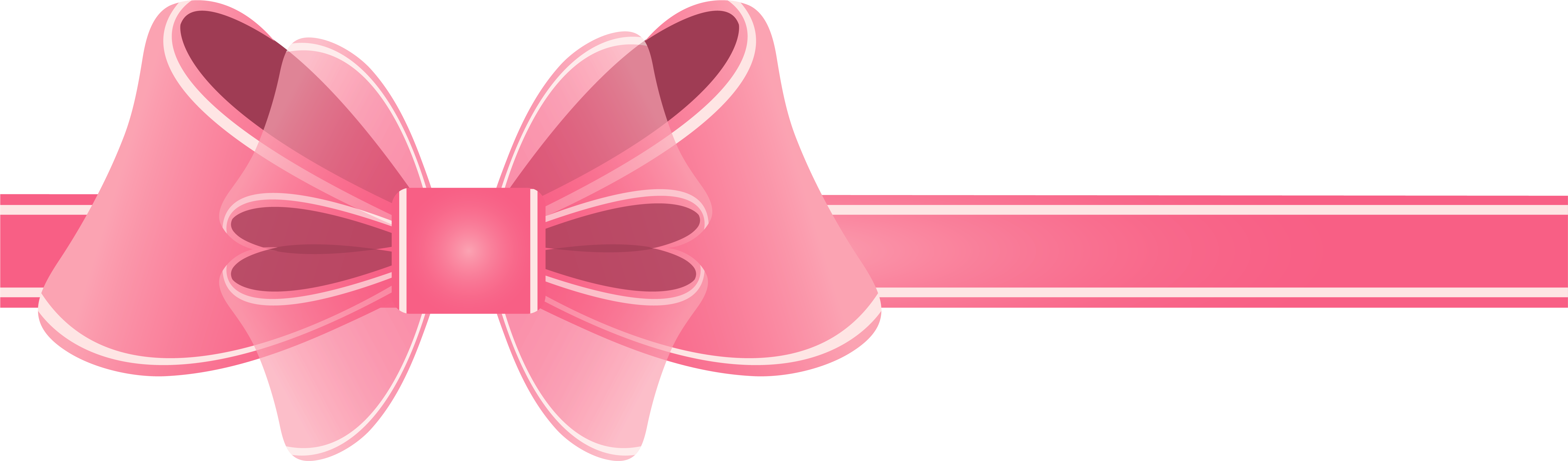 Pink Ribbon Png Clipart Picture Gallery Yopriceville - Pink Ribbon With No Background (6185x1975)