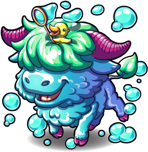 444 Water Bison B - Cartoon (512x512)