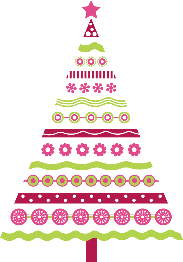 Pink Christmas Clip Art (629x901)