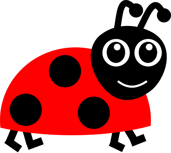 Christmas Tree Template Printable Free Download - Cartoon Lady Bug (600x534)