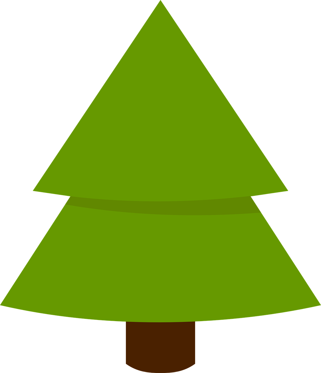 How To Draw A Christmas Tree - Triangle Tree Clipart (1104x1280)