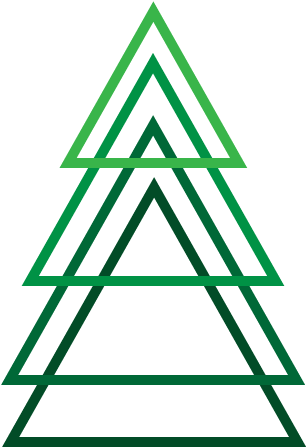 Simplistic Christmas Tree By Apparate - Two Triangle Tattoo Meaning (621x617)
