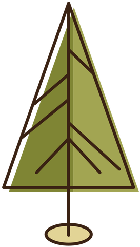 Christmas Tree Triangle Cartoon Icon - Tree Triangles (512x512)
