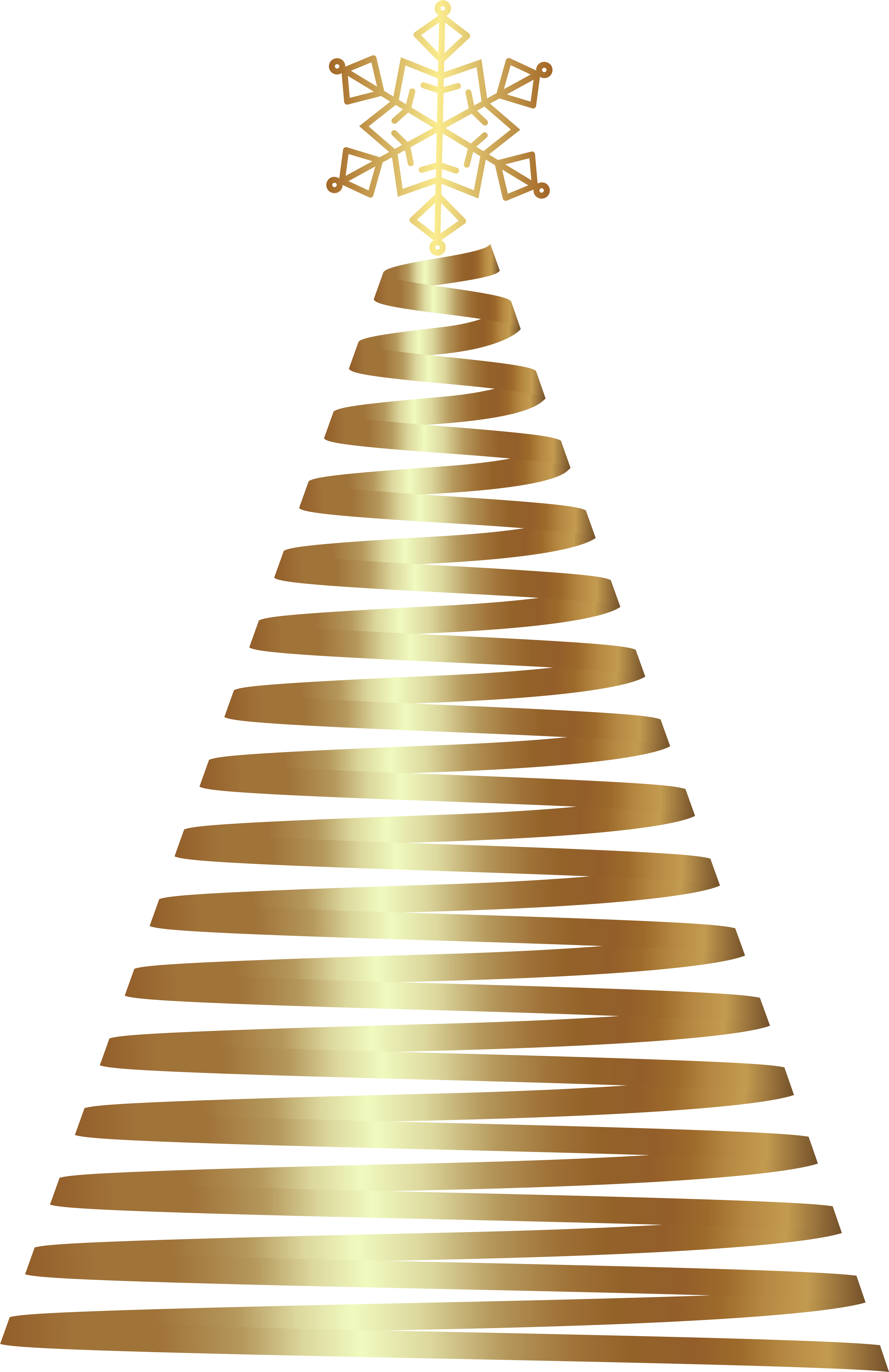 Gold Deco Christmas Tree Clip Art Png Image - Christmas Tree (5181x8000)