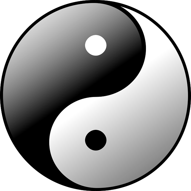 Chinese Medicine Bethesda, Md - Black And White Symbol With Two Dots (640x640)