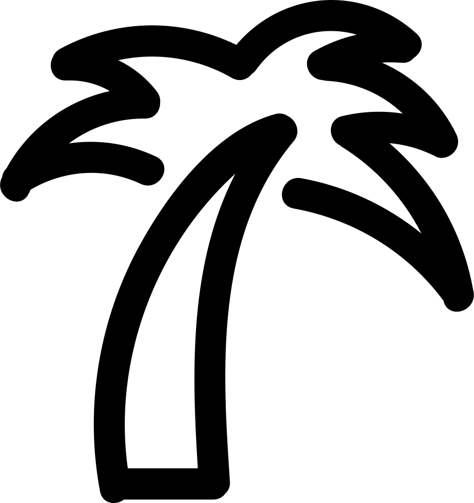 Palm Tree Icon Png - Palm Tree Outline Png (924x980)