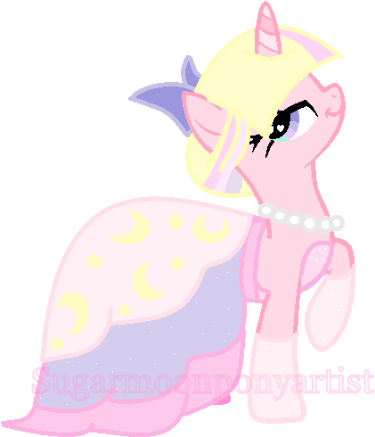Sugar Moon's Gala Dress By Sugarmoonponyartist - Mlp Ocs Sugar Moon (471x513)