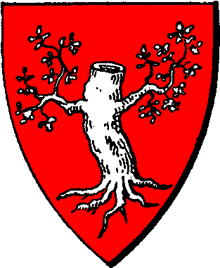 Argent, A Tree Growing Out Of A Mount In Base Vert, - Emblem (330x395)