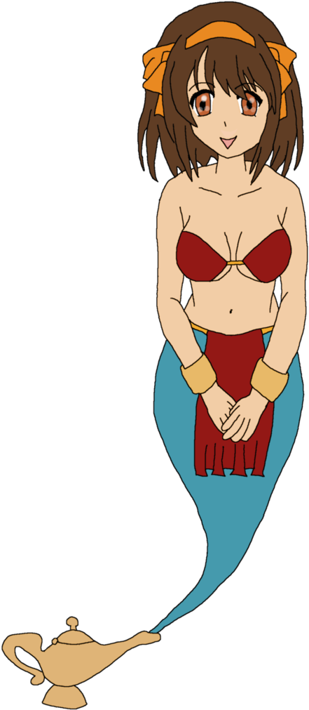 Haruhi Genie By Xysash - Cartoon (709x1127)