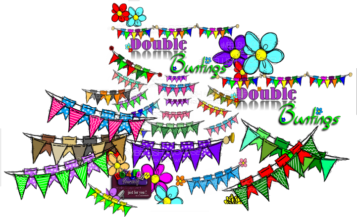 Double Buntings Are Two Strings Of Flags/pennants In - Illustration (720x453)