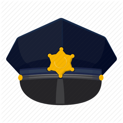 Cap, Cartoon, Cop, Hat, Logo, Police, Police Cap Icon - Gorro De Policia Dibujo (512x512)