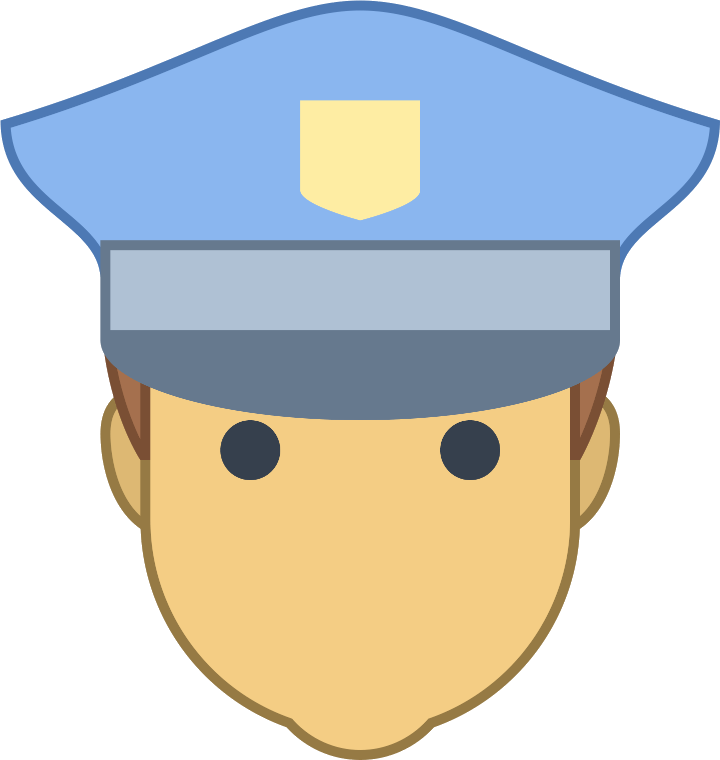 The Icon Is Consists Of An Androgynous Humanoid Head, - Police (1600x1600)