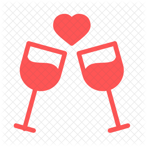 Love, Romantic, Valentine, Wine, Alchohol, Date, Dinner - Travel Icon Png Pink (512x512)