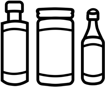 Three Different Shapes Of Condiment Bottles - Three Different Shapes Of Condiment Bottles (480x369)