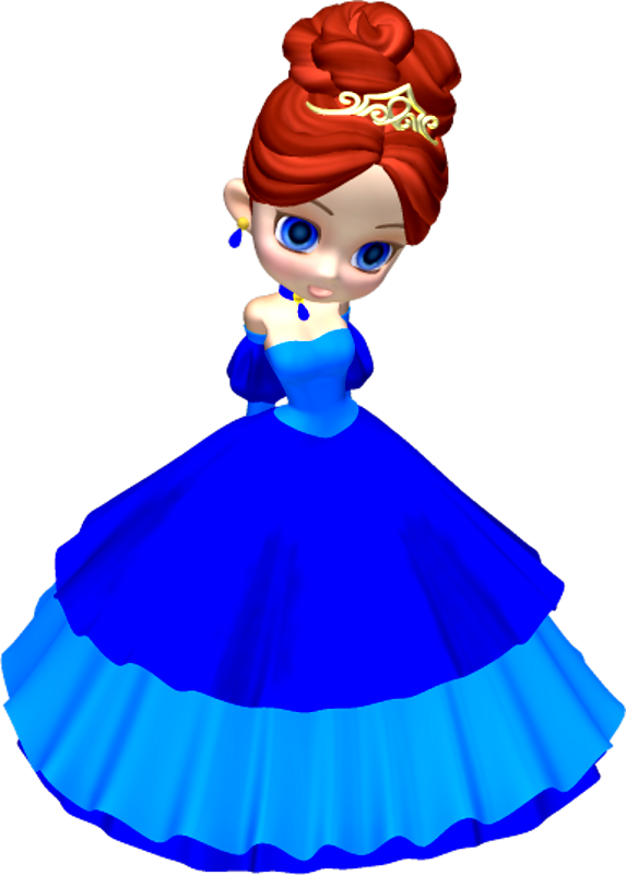 Princess In Blue Poser Png Clipart By Clipartcotttage - Clipart Picture Of A Princess (573x800)