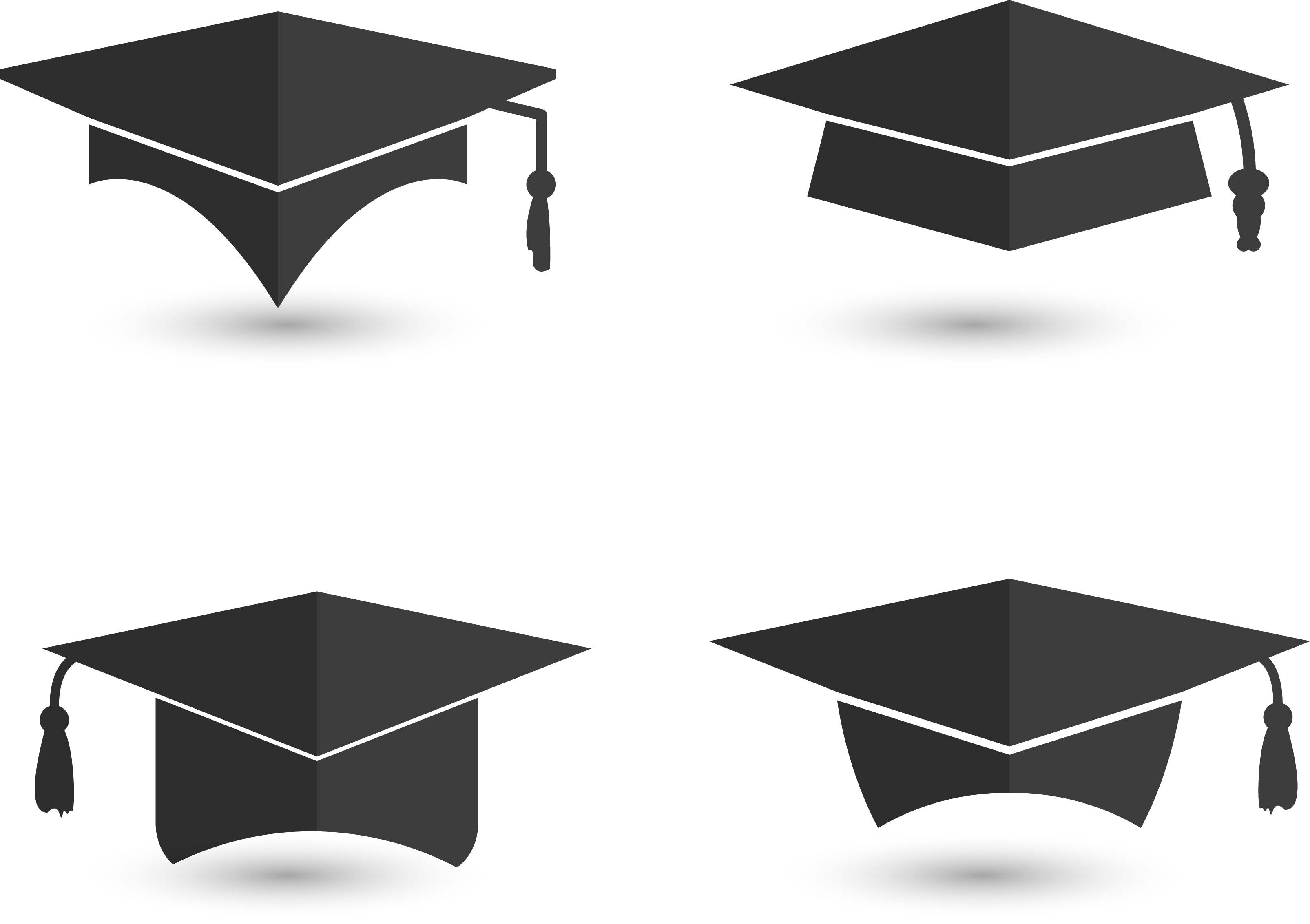 Graduation Ceremony Square Academic Cap Euclidean Vector - Free Vector Graduation Cap (3212x2266)