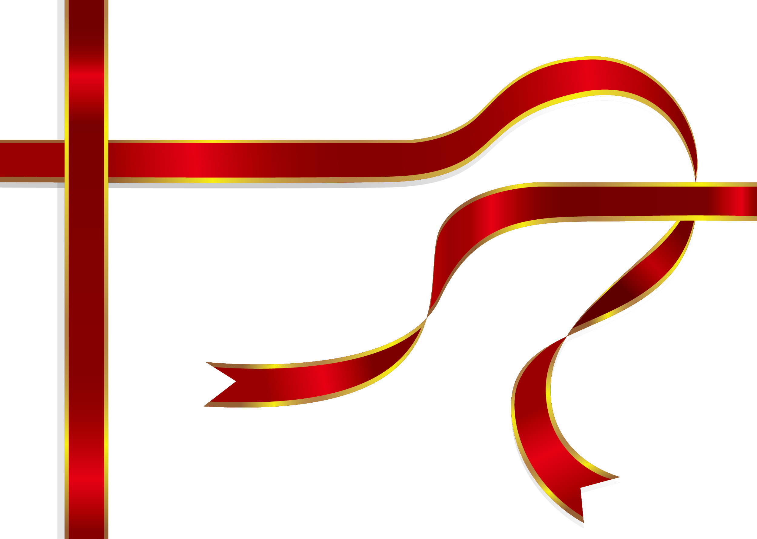 Red Ribbon Gift Gift Ribbon Vector 2499 1779 Transprent - Vector Graphics (2499x1779)