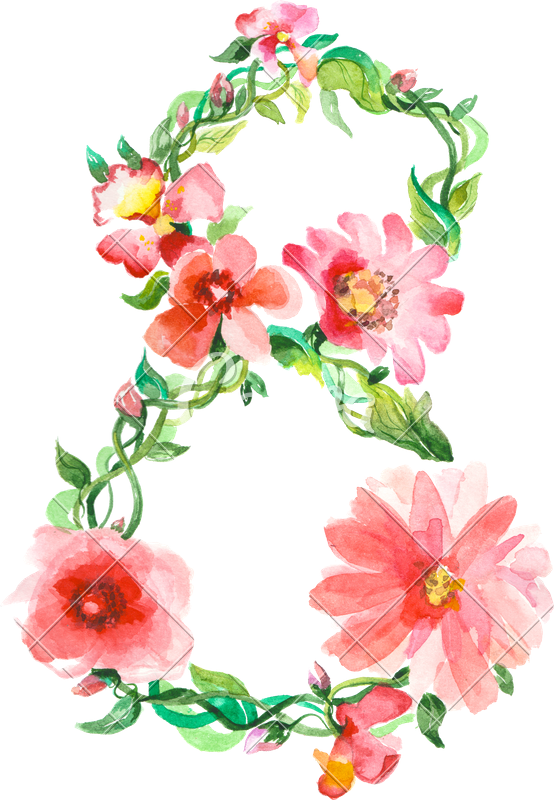 Cutout Flower Vine In Number Eight Shape - March 8 (554x800)