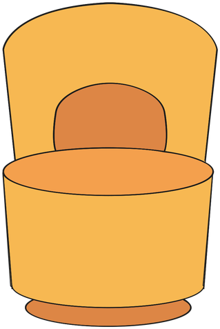 Silla De Poof Con Dibujos Animados De Atrás Transparent - Bean Bag Chair (512x512)