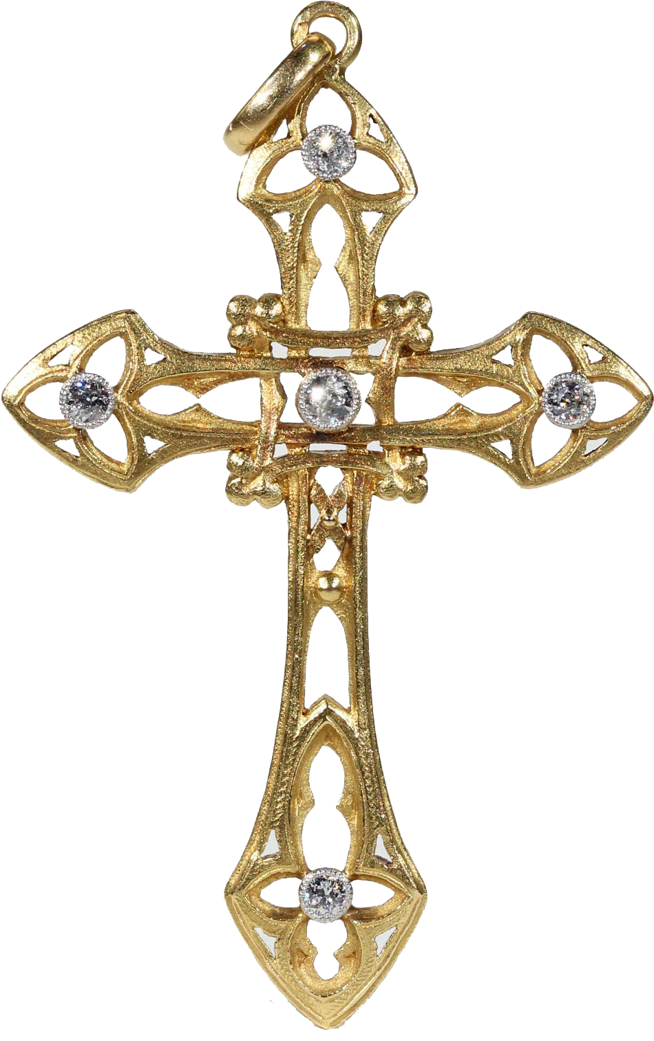 French Art Nouveau Diamond Gold Cross - Art Nouveau (1510x1510)