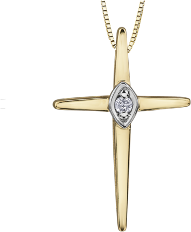 10k Yellow Gold Cross - Cruce Isus Argint (500x500)