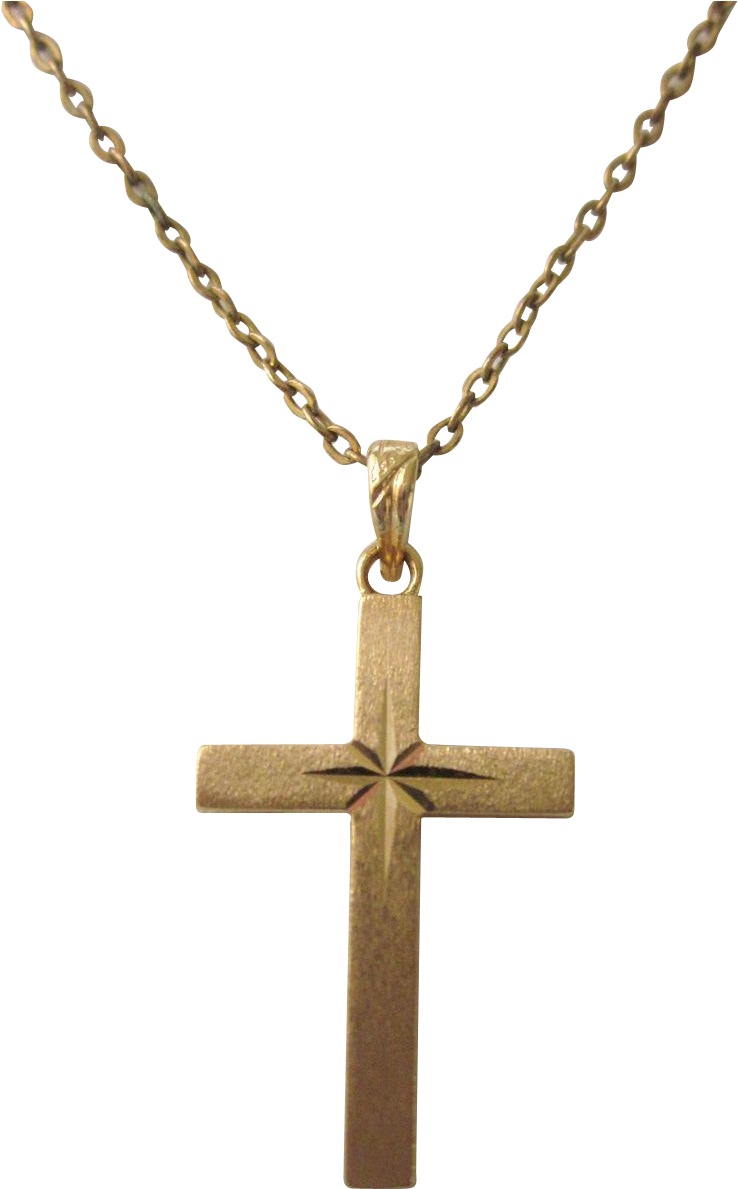 Vintage - 50% Off - Vintage 14k Yellow Gold Cross Pendant (1188x1188)