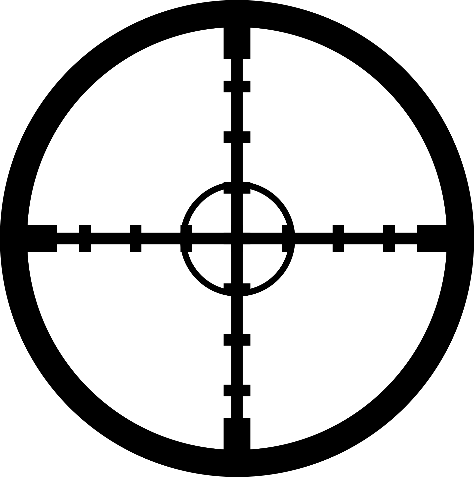 Reticle Telescopic Sight Clip Art - Crosshairs Png Transparent (1907x1920)