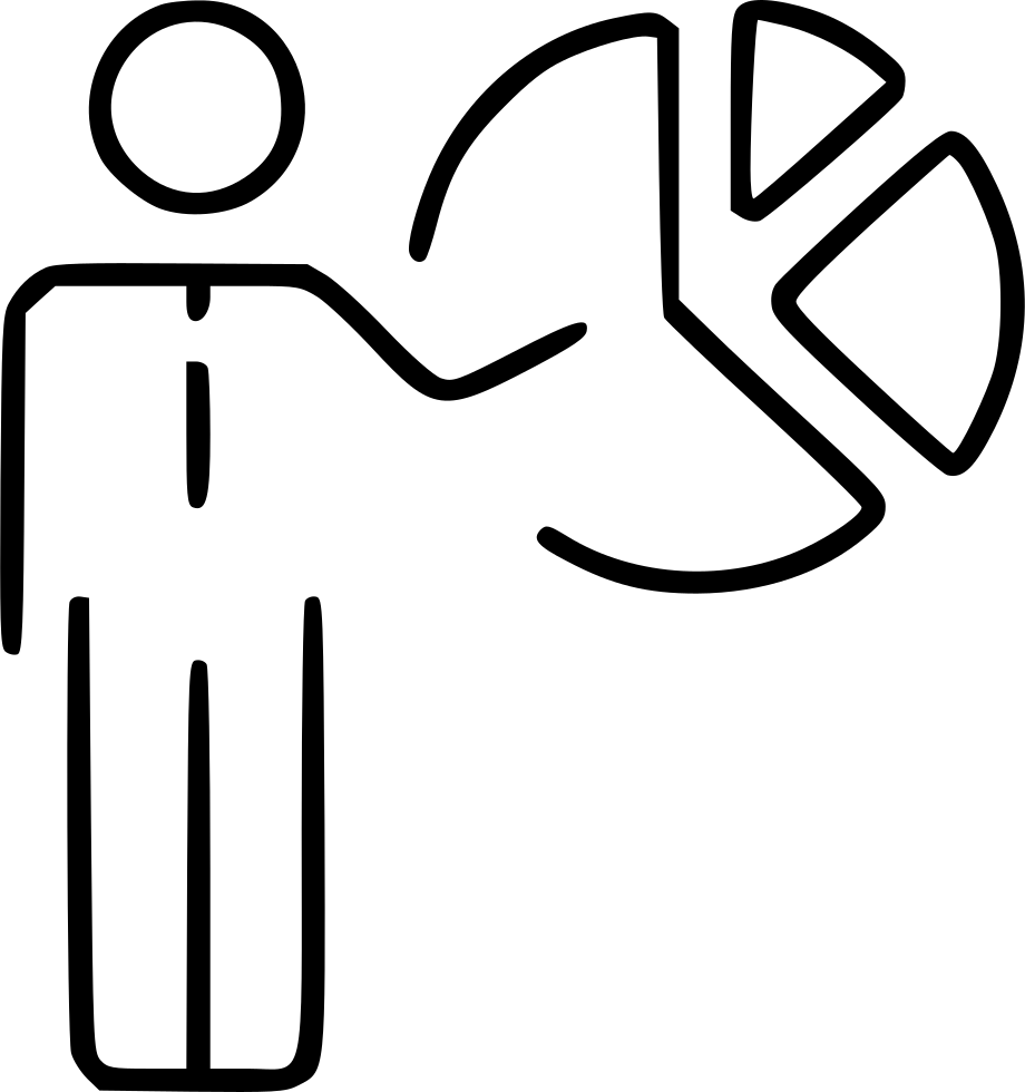 Businessman Pointing Pie Chart Presentation Meeting - Buddhism (920x980)