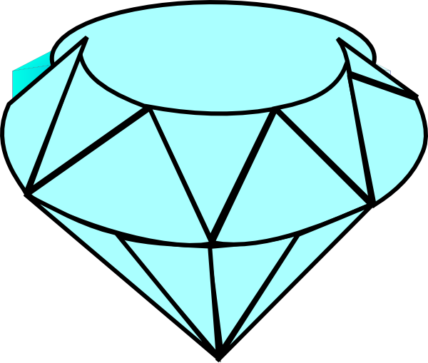 Blue Diamond Clip Art At Clker - Diamond Clip Art (600x509)