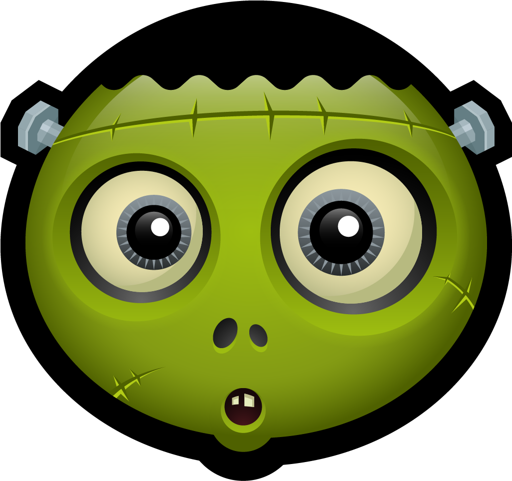 Halloween Girls Clipart, Cute Witch, Frankenstein Girl, - Zombie Scary Icon Circle (1024x1024)